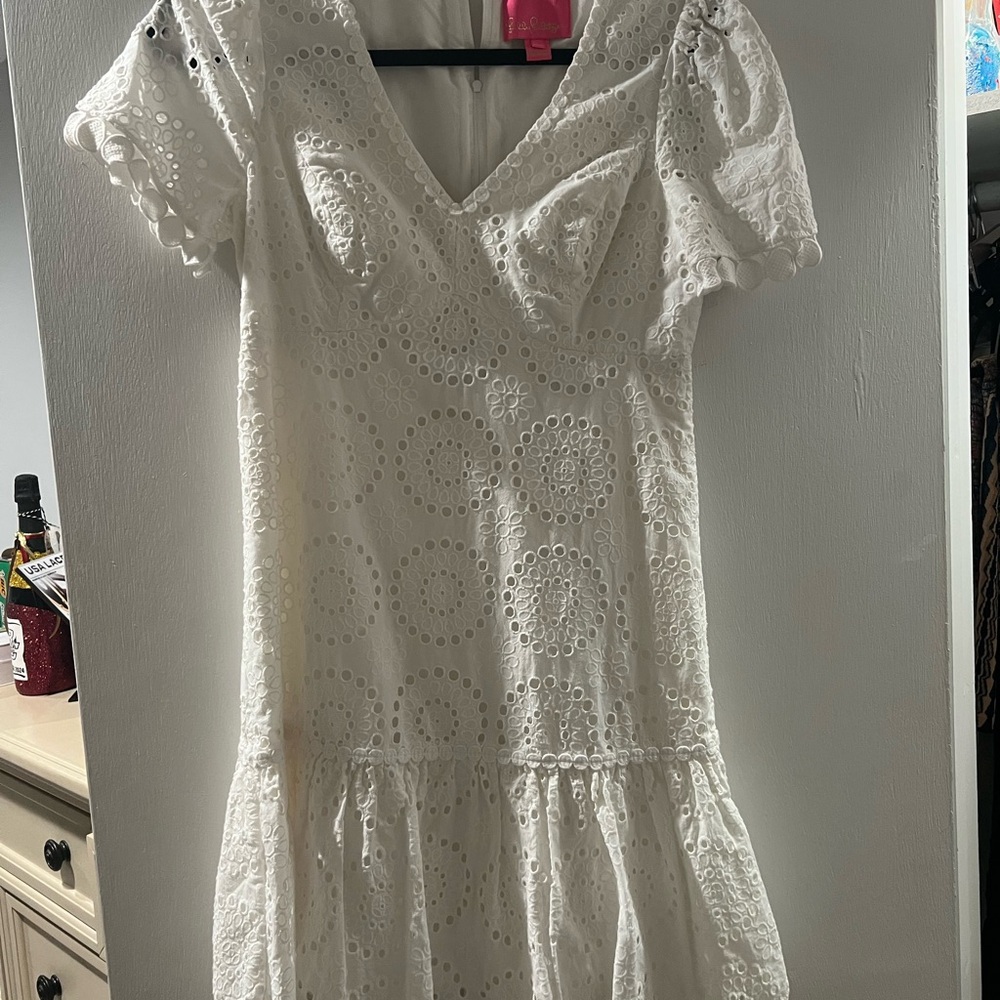 Lilly Pulitzer White Eyelet Mini Dress